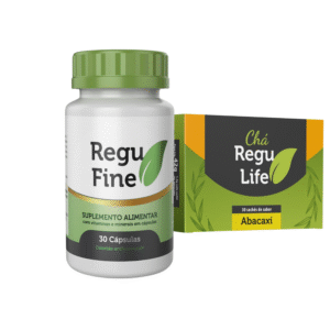 Regu Fine + Chá Regu Life sabor Abacaxi 30 saches – Bem Estar Life
