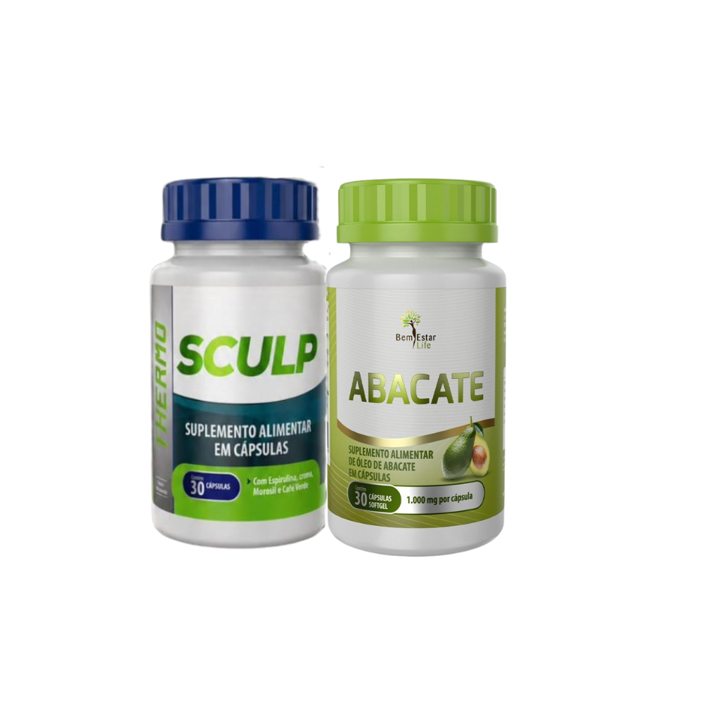 Sculp Thermo + Oleo de Abacate 30 caps - Potente Kit Emagrecedor Bem Estar Life
