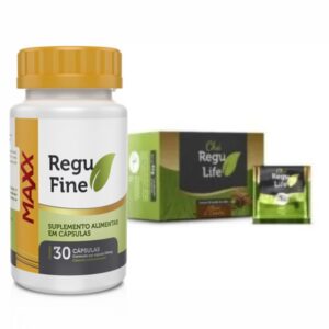 Regu Fine Maxx Termogênico 7x mais potente + Chá 30 sachês cravo e canela Bem Estar Life