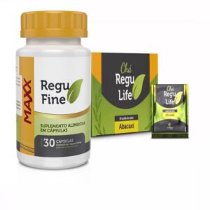 Regu Fine Maxx Termogênico 7x mais potente + Chá 30 sachês Abacaxi Bem Estar Life