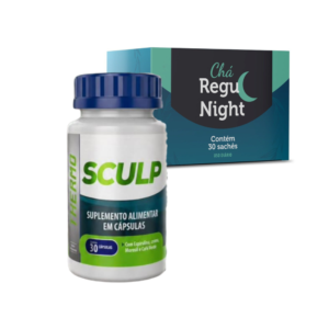 SCULP THERMO + Chá Regu Night  30 saches Bem Estar Life