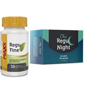 Regufine Maxx e Chá 30 sachês Regunight Bem Estar Life