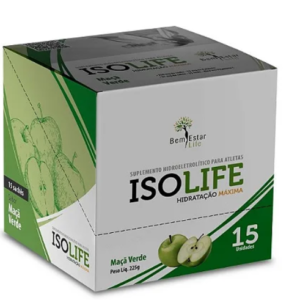 Isolife Isotônico de Maçã Verde 15 sachês Bem Estar Life