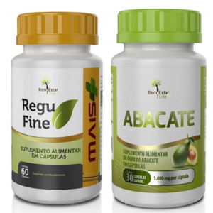 Regu Fine MAIS 60 Capsulas e Óleo de Abacate 30 capsulas Bem Estar Life