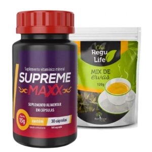 Supreme Maxx e Chá Regu Life Bem Estar Life
