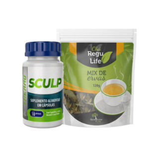 SCULP THERMO + Chá Regu Life Combo Emagrecedor Bem Estar Life
