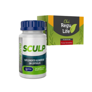 SCULP THERMO + Chá Regulife 30 saches de cha frutas vermelhas -Combo Emagrecedor – Potente Acelerador de Metabolismo 12 x mais resultados.