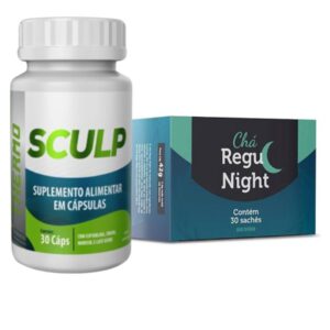 SCULP THERMO + Chá Regu Night  30 saches Bem Estar Life